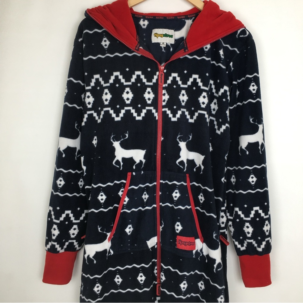 Tipsyelves Men’s hooded onsie size medium